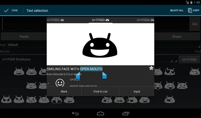 UnicodePad android App screenshot 0