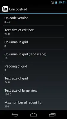 UnicodePad android App screenshot 1