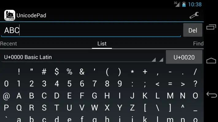 UnicodePad android App screenshot 5