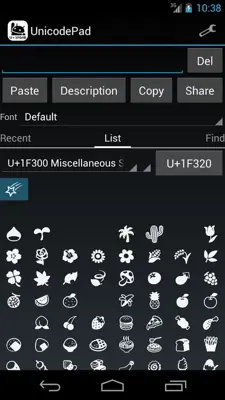 UnicodePad android App screenshot 7